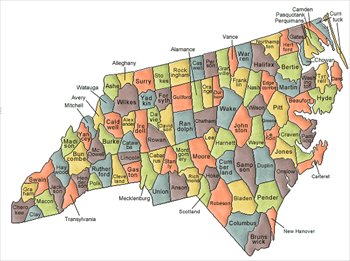 North Carolina and Counties